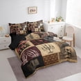 thumbnail image 3 of jejeloiu Gothic Skull Skeleton 7-Piece Twin Bedding Sets,Rustic Botanical Mushroom Bedding Comforter Set,Retro Floral Sheet Sets For Men Women,Breathable Home Decor Reversible, 3 of 8