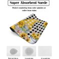 thumbnail image 2 of Sunflower Gnomes Dish Drying Mat for Kitchen Counter, Super Absorbent Quick Dry Coffee Bar Mat Pad Thin Diatomaceous Sink Mat Non Slip Dish Drainer Mat 23.5x15.5 Black White Plaid Bee Spring Floral, 2 of 6