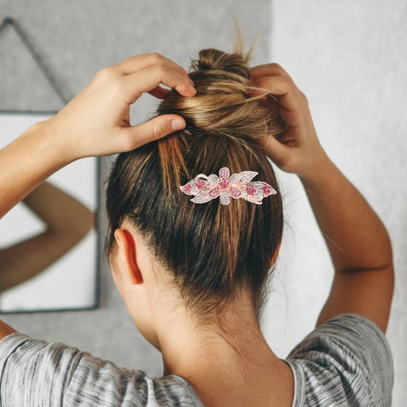 BESTYASH Crystal Rhinestones Hair Barrettes Hairpin Vintage Style Hold Hair Women 1Pcs