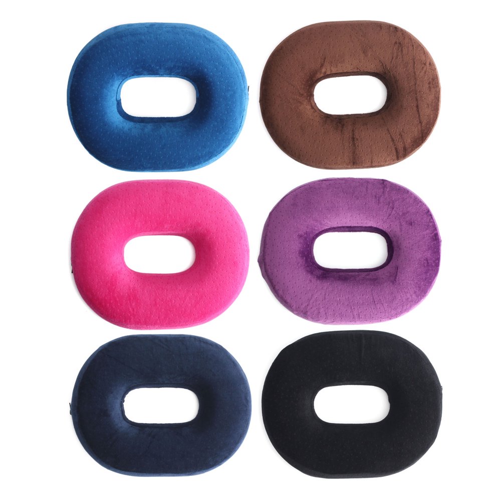 16" Memory Sponge Ring Seat Pad, Comfort Donut Chair Seat Cushion for