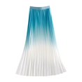 thumbnail image 4 of LWavelet Ombre Pleated Maxi Skirt Women Elegant Evening Party Stylish Versatile Bottoms Blue One Size, 4 of 5