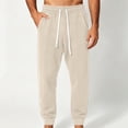 thumbnail image 2 of Cargo Pants for Men Elastic Waist Casual Loose Sports Jogger Straight Leg Outdoor Hiking Full Length Work Pants, 2 of 10