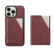 Allytechgroup Wallet Case for iPhone 13, PU Leather Phone Case with Detachable Cards Holder Compatible with Magsafe Shockproof Protective Magnetic Back Cover for Women Men, Winered