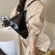 thumbnail image 4 of Bolso Bandolera de Piel Sintética de Gran Capacidad para Mujer | Correa Ajustable | Bolso Compacto y Elegante para Uso Diario de Estudiantes | Blanco, Marrón y Café, 4 of 6