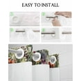 thumbnail image 5 of No Hook Shower Curtain with Snap in Liner, Vintage Flowers Green Plant Leaves Hotel Shower Curtains for Bathroom, Washable Shower Curtain Liner Set with Mesh Top Window, 36"x72", 5 of 6