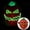 Red Mask - Neon Green Glow, variant on LED Light Up Pumpkin Mask, Glowing Jack-O-Lantern Scary Mask for Halloween Cosplay Party
