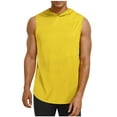 thumbnail image 2 of asjyhkr Athletic Tank Tops Men Mesh Breathable Hooded Crew Neck Sleeveless Running Workout Gym Shirts, 2 of 5