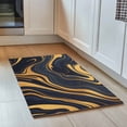 thumbnail image 2 of Black Gold Door Mat Marble Textures Abstract Art Modern Simple Non Slip Absorbent Entrance Mat Washable Low Profile Indoor Doormat for Front Door Entryway Entry 16"x24", 2 of 9