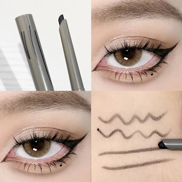 Lápiz de Gel delineador de ojos negro, marrón, rojo, resistente al agua, mate de larga duración, suave, fácil de usar, Cosméticos profesionales para ojos (01