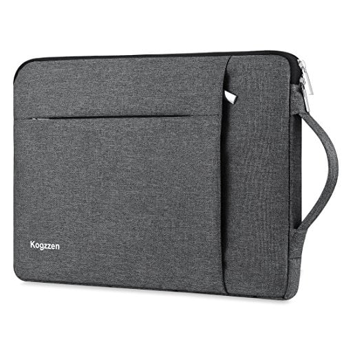 Kogzzen 13 13.3 13.5 Inch Laptop Sleeve Compatible with MacBook Air 13.3// MacBook Pro 13// Dell XPS 13// Surface Laptop 13.5// iPad Pro 12.9 Gray HP Lenovo Asus Acer Chromebook Waterproof Case Bag