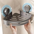 thumbnail image 2 of 3-Pack Black Triangle Shower Caddy 3-Tier Corner, No Drilling Heavy Duty Shower Cage with Hooks, 40 lbs Load Capacity, 2 of 7