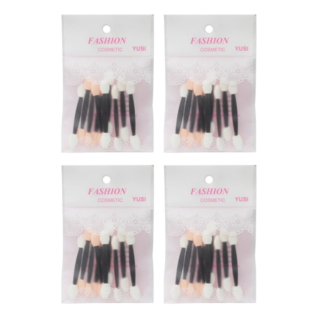 CIMAXIC 40Pcs Double-head Eyeshadow Stick Makeup Eyeshadow Brushes (Random Color),2.56"X0.39"X0.2"