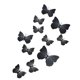thumbnail image 1 of Pegatinas de pared 3D Mariposa Unique Bargains decoración de la pared 12en1 negro, 1 of 10