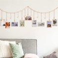 thumbnail image 6 of Wall Hanging Photo Display, Hanging Picture Decor, Photo Clip Banner, Wooden Beads Garland, String Photo Display, Wall Decor Room, Dorm Wall Decor, Hanging Pictures Decor, 6 of 6