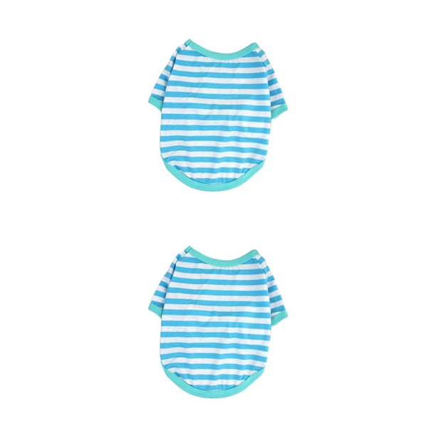 Greeniant Chaleco para cachorros, exquisitas camisetas transpirables a rayas para perros, ropa para perros pequeños, ropa para cachorros, camisa de Azul SG 2piezas Greeniant CBP377340