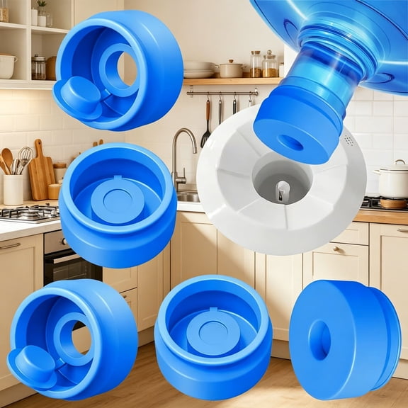 5 Gallon Water Jug Cap, 1Pcs Reusable Food Grade Silicone Replacement Cap for 55mm Water Bottle Dispenser Caps, Non Spill Bottle Water Dispenser Cap