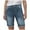 Navy, variant on TTUHYWXI Women's Summer Mid-Rise Bermuda Shorts Jean Shorts Casual Denim (Navy, M)