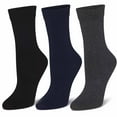 thumbnail image 2 of Sugar Free Sox 24901 Womens Diabetic Socks, Black - Navy & Grey - Pack of 3, 2 of 8