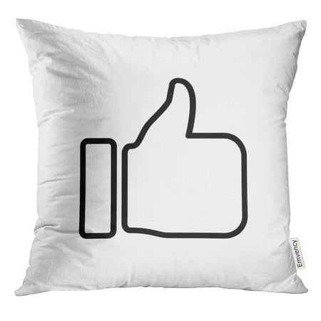 CMFUN Add Like in Trendy Flat Style Page Symbol for Your Site Design Ui Approve Pillow Case 16x16 Inches