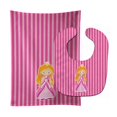 thumbnail image 1 of Babero y paño para eructar Treasures Ginger Girl Princess, multicolor, grande Caroline's Treasures BB8754STBU, 1 of 1