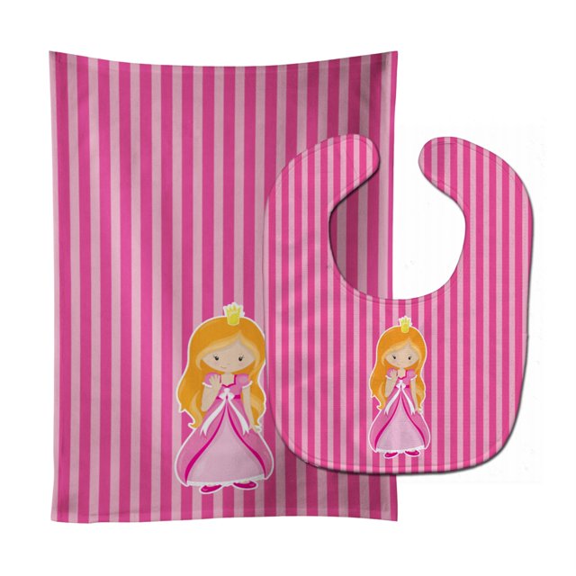 Babero y paño para eructar Treasures Ginger Girl Princess, multicolor, grande Caroline's Treasures BB8754STBU