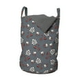 thumbnail image 1 of Floral Laundry Bag, Spring Petals Inspirational Branches Mother Nature Japanese Botany, Hamper Basket with Handles Drawstring Closure for Laundromats, 13" x 19", Pale Peach Vermilion, by Ambesonne, 1 of 4