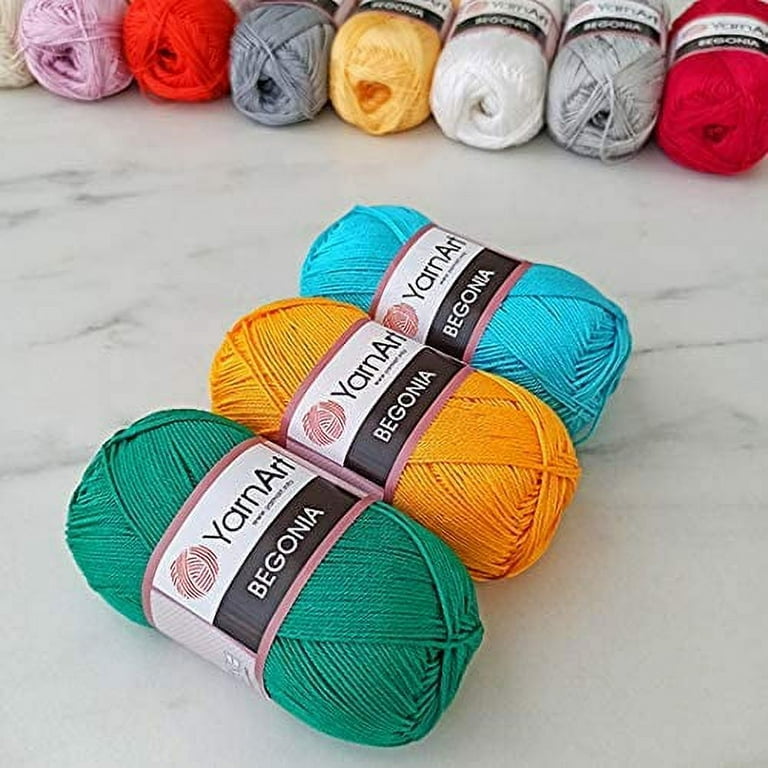 100% Mercerized Cotton Yarn Knitting Crochet by Yarnart Begonia