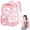 Pink, variant on PVC Transparent Backpack Stadium Approved See-Through Bookbag Daypack Office Travel