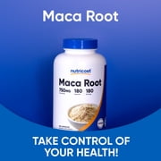 Nutricost Maca Root 750mg, 180 Capsules, 180 Servings - Vegetarian Supplement