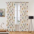 thumbnail image 2 of Kitchen Curtains 84 Inch Length 2 Panels, Spring Flowers Grommets Window Treatment Curtain, Vintage Wildflowers Country Pastoral Plants Thermal Curtains Drapes for Living Room/Bathroom, 2 of 9