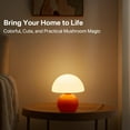 thumbnail image 2 of Mushroom Lamp Table Lamp for ,Desk Bedside Small Lamps for  Room Night Stands,Mushroom Decor Cute Mini Modern Mid Century Lamps, Aesthetic   Room Decor(Orange), 2 of 6