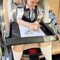 thumbnail image 6 of 3-in-1 Travel Tray & Tablet Holder Foldable Car Seat Travel Tray Desk for Young Car Seat Activity Table with Multiple Storage Pockets for Traveling - Black, 6 of 9