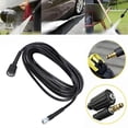 thumbnail image 1 of Pressure Washer Hose, Wearproof Rubber Metal Connector Replacement Power Washer Hose with Universal Fitment for Car Washing, 1 of 7