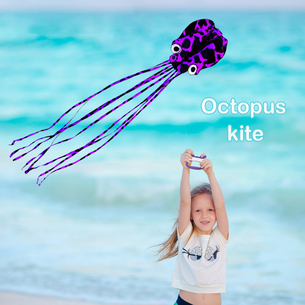 4m Software Octopus Single Line Flying Kite with Long Tail Outdoor Kids Toy 