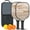 Black, variant on Pickleball Paddles Set Of 2, Fiberglass Surface, Liquid & Marble Print, 4 Balls & Bag