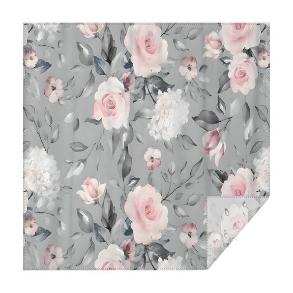 Pioneer Flower Floral Print Pattern Square Tablecloth,Waterproof Square Table Cover,Wipeable Spillproof Washable Table Cover for Home Kitchen Party Decor 42"X42"(107x107cm)