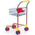 thumbnail image 2 of Bayer Design: Shopping Cart - Red & Blue - Grocery Pretend Play Toy, Spacious Basket Holds Toys & Dolls, Lightweight, Dual Wheels, Toddler-Kids 18mo+, 2 of 8