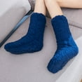 thumbnail image 4 of LYXSSBYX Fuzzy Socks for Women Hot Sale Clearance Women Solid Color Long Socks Slippers Thick Plush Indoor Socks Double-Layer Thickening Indoor Shoes, 4 of 6