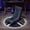 Black+Blue, variant on Gaming Rocker Floor Chair with RGB LED Lights & USB Power, PU Leather Foldable Video Game Chair for Teens and Adults, Black & Blue