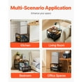 thumbnail image 6 of KFFKFF Compact Refrigerator Stand with Storage, Supporting 198 lbs, Portable Fridge Table with Mobile Storage Cart & Rotating Wheels, Drink Cooler Stand for Coffee Station, Small Fridge Arrangement, 6 of 8