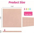 thumbnail image 2 of Topboutique Felt Cork Board Tiles 12 Pack 12'' Square Bulletin Board Pin Board Large Alternative Felt Wall Tiles with Pushpins for Office School Home Wall Decor Stickers Memos Photos Display,Pink, 2 of 7