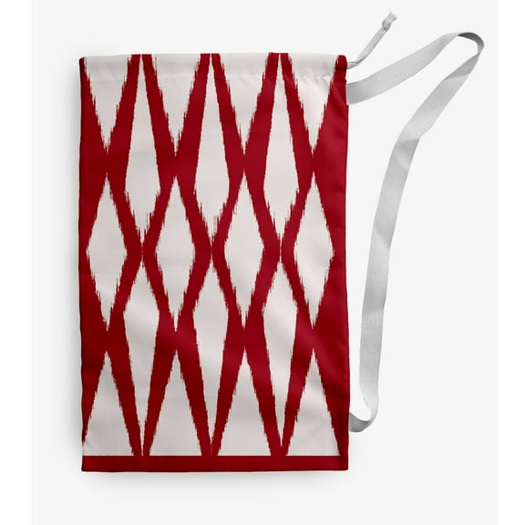 Simply Daisy Soft Diamond 18 x 29 in Red Laundry Bag
