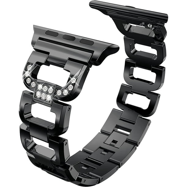 SEMILU Compatible with Apple Watch Band Crystal Rhine Diamond