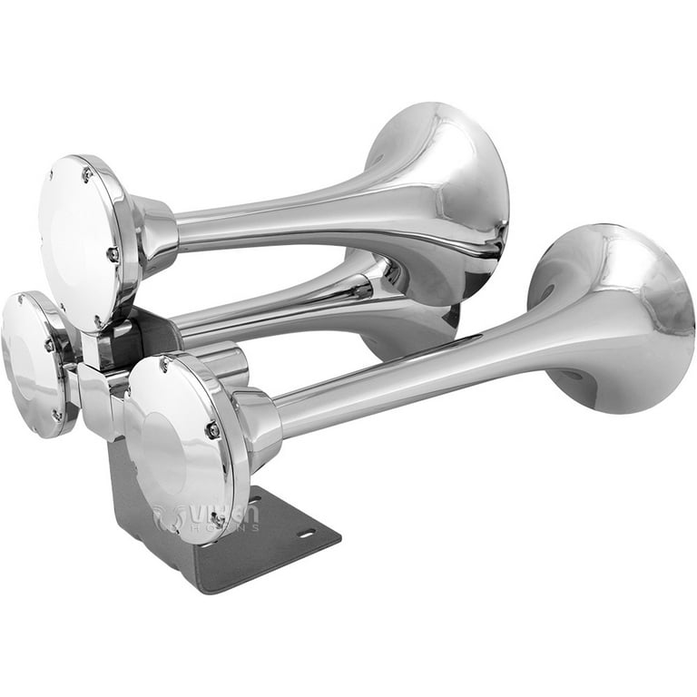 Auto Vixen Horns Train Air Horn 4 Trumpets Chrome Plated For Truck/Car