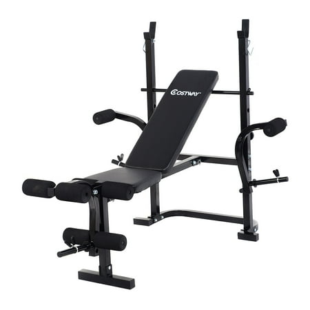 Goplus Adjustable Weight Lifting Multi-function Bench Fitness Exercise Strength (Best Back Weight Lifting Exercises)
