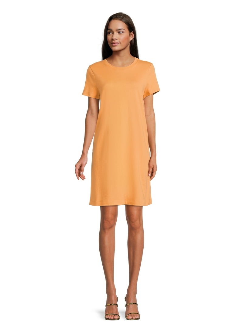 Time and Tru Women's T-Shirt Dress Short Sleeve Above the Knee