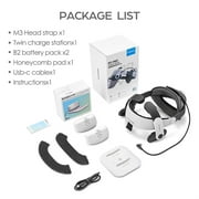 BOBOVR M3 Pro Head Strap with Dual Battery Pack & Magnetic Charging Dock, for Meta Quest 3, White