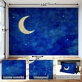 thumbnail image 5 of Prxcm Peel and Stick Canvas Wallpaper Outer Space Galaxy Dark Blue Stars Moon Art Wall Mural Decor Self Adhesive and Removable 100"x 144", 5 of 5