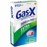Gas-X Extra Strength Antigas Chewable Cherry Crème Tablets, 18 ct