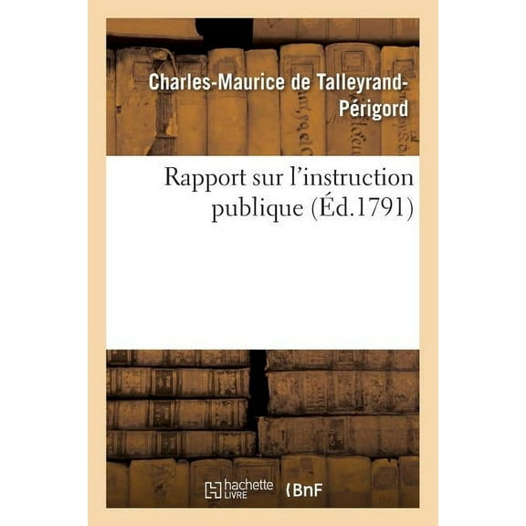 Rapport sur l'instruction publique